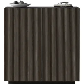 Home Affaire Highboard Vega 120 x 126 x 43 cm Schwarz / Grau