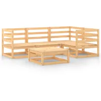 vidaXL 5-tlg Garten-Lounge-Set Massivholz Kiefer Modell 12