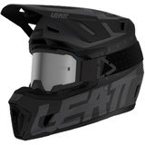 Leatt 7.5 V24 Stripes Motocross Helm mit Brille, schwarz-grau, - XL