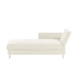 Nehl Liege Easy Flachgewebe 220 x 80 x 96 cm Creme mit Kopfteil