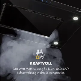 Klarstein Valeria Inselhaube 90 cm Schwarz