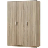 [en.casa] Kleiderschrank Bodolz 176x120x52 cm 4 Fächer