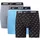 Nike Everyday Cotton Stretch Boxershorts Swoosh Print/Grey/Uni. Blue M 3er Pack