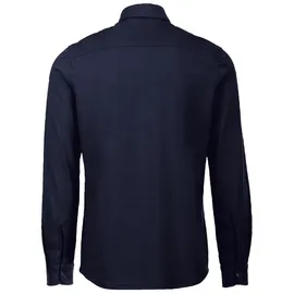 TRIGEMA Poloshirt "TRIGEMA Business-Hemd aus DELUXE-Single-Jersey", Herren, Gr. XL, blau (navy), Single Jersey, 100% Baumwolle, lang, ohne Ausschnitt, Shirts