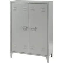 [en.casa] Oripää Aktenschrank 110 x 75 x 33 cm Dunkelgrau