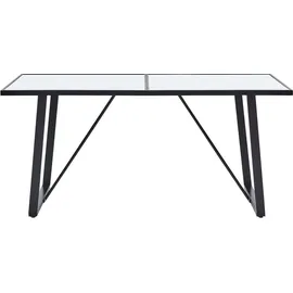 vidaXL Esstisch 160 x 75 x 80 cm schwarz/weiß