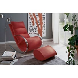 MCA Furniture Relaxsessel York mit Hocker, rot