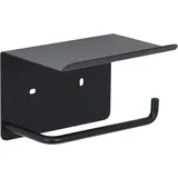 Toilettenpapierhalter mit Klebeablage, Rollenpapierhalter aus Edelstahl ohne Bohren, wandmontierter selbstklebender Toilettenpapierspender - Ahlsen