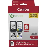 Canon PG-575XL /CL-576XL Photo Value Pack Schwarz, Cyan, Magenta, Gelb