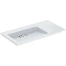 Schrankwaschtisch mit Ablagefläche „One“ mit horizontalem Ablauf 90 × 48 cm  mit KeraTect®