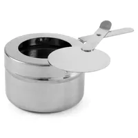 Brennpastenbehälter, 2er Set, für Chafing Dishes, Warmhaltebehälter, Speisewärmer, Behälter, ø90x(H)60mm, Edelstahl