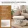 Blumtal Sitzhocker mit Stauraum Bouclé 42 x 42,5 x 76 cm Beige