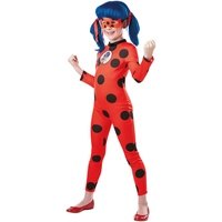 Rubie's Offizielles Miraculous Ladybug Deluxe Kinder Kostüm und Augenmaske, Superheld, Kindergröße, Größe L Alter 7–8, Welttag des Buches