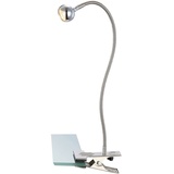 GLOBO LED Schreib Tisch Lampe Ess Zimmer Lese Klemm Leuchte Chrom Flexo Spot beweglich