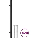 vidaXL Möbelgriffe 20 Stk. Schwarz 192 mm Edelstahl