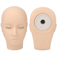 Übungskopf aus weichem Silikon, 3 Schichten, für Wimpern-Make-up-Training, für Salon, Massagetraining