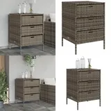 Vidaxl - Gartenschrank Grau 55x59x80 cm Poly Rattan - Outdoor-Schrank - Gartenschrank - Stauraum - Gartenorganisation - Polyrattan - Home & Living