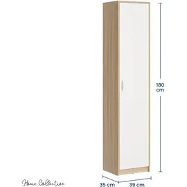 home collective Standregal 39 x 180 x 35 cm Beige/Weiß