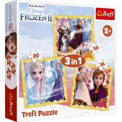 TREFL 34847 3-in-1-Puzzle - Frozen2