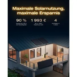 myvoltaics Balkonkraftwerk bifazial 800 W inkl. 3,84 kWh EcoFlow STREAM Ultra X