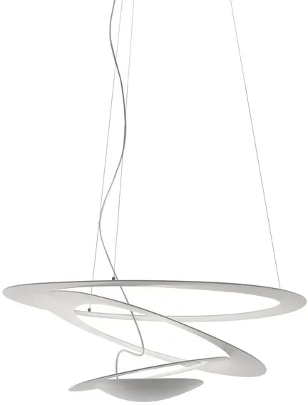 Artemide LED-Pendelleuchte Pirce Mini Suspension weiß, Designer Giuseppe Maurizio Scutellà, 23x67x69 cm