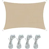 Mobili Rebecca Sonnensegel Beige Rechteckig Polyethylen 4x5