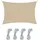 Mobili Rebecca Sonnensegel Beige Rechteckig Polyethylen 4x5