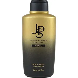 John Player Special Gold Hair & Body Shampoo 3x500 ml & Deo Roll-On 3x50 ml