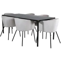 VCM Ebuy24, Essgruppe Essgruppe Pelle 3 (7-teilig) (Eisen, Holz, MDF)
