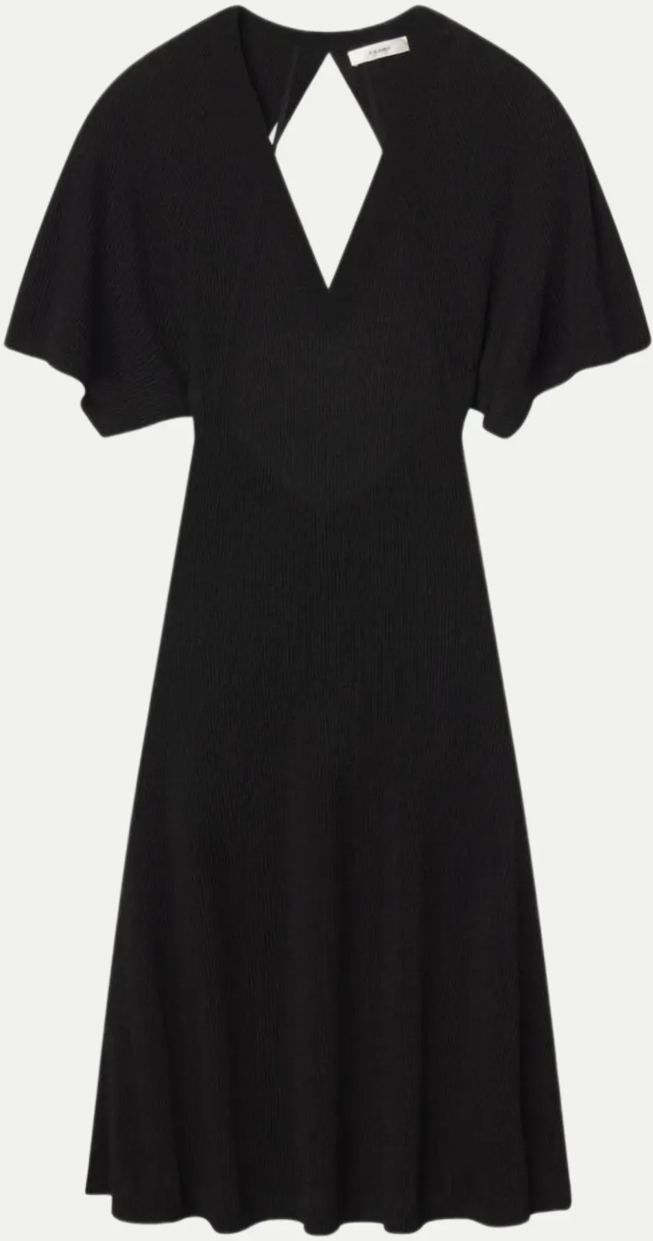 Strickkleid in Midi-Länge Schwarz S