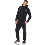 Eastwind Jogginganzug EASTWIND, Herren, Gr. 52/54 (L), schwarz, angeraute Sweatware, Obermaterial: 60% Baumwolle, 40% Polyester. Kapuzenfutter: 60% Baumwolle, 40% Polyester, unifarben, bequem, Sportanzüge Jogginganzug