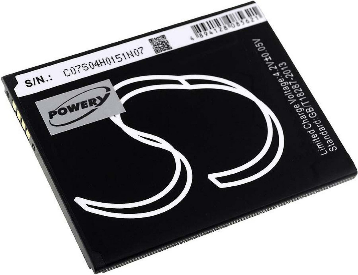 Powery Akku für Archos 50 Smartphone-Akku 1800 mAh (3.7 V) schwarz