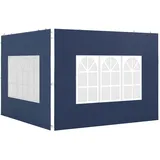 Seitenwände Für Pavillon 3x3 Oder 3x6 M 2er-set Wasserdichte Seitenteile Mit Fenster Partyzelt-zubehör Blau
