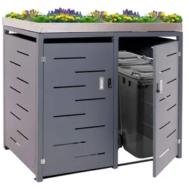 MCW 2er-/4er-Mülltonnenverkleidung H40 125x140x102cm Anthrazit