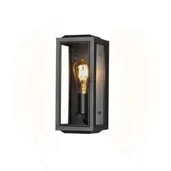 Konstsmide Wandleuchte klein Carpi, schwarz, mit E27 Sockel (7348-750)