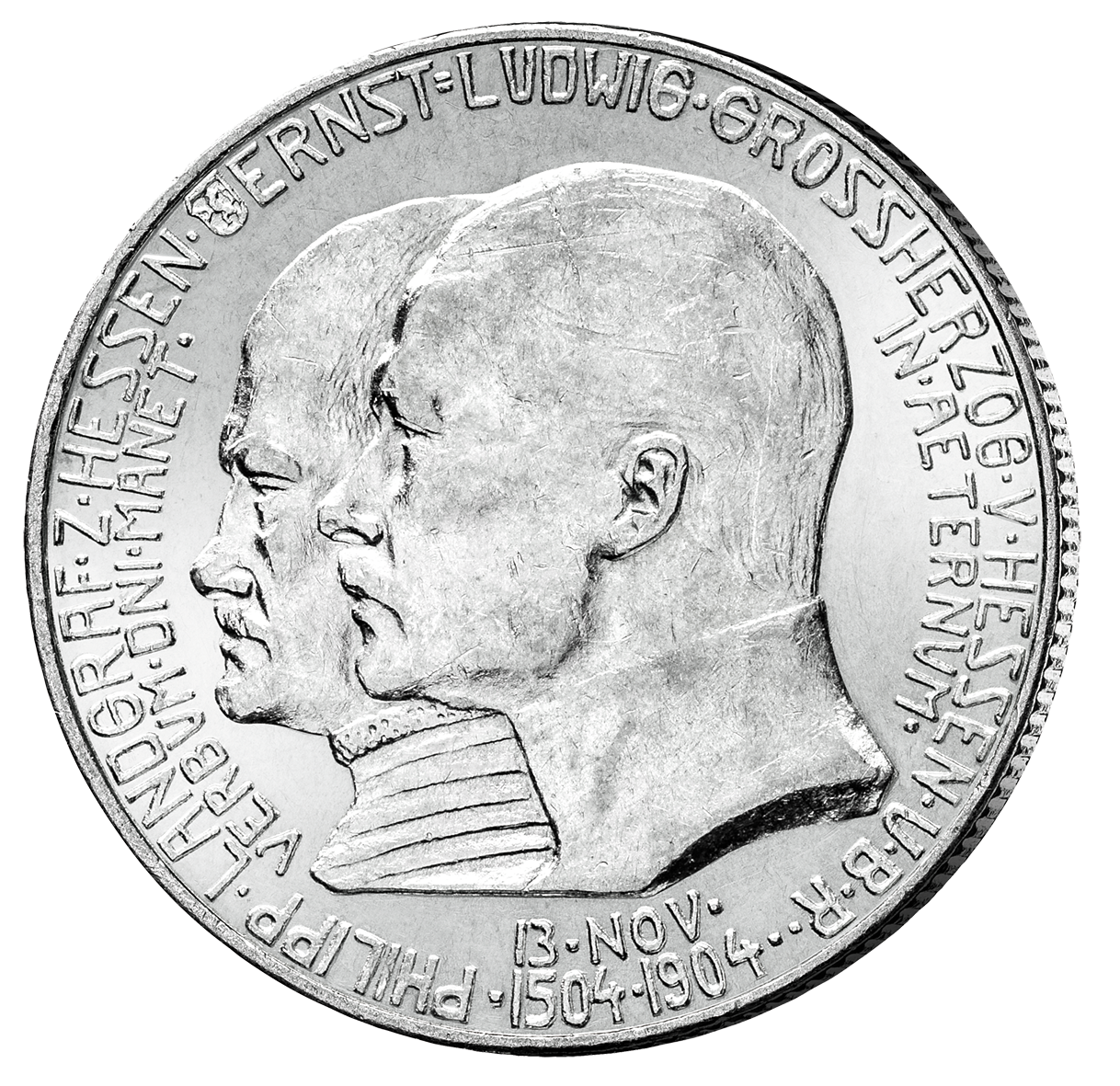 Die letzte 2-Mark-Silbermünze des letzten Großherzogs von Hessen-Darmstadt!