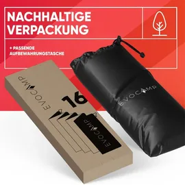 evocamp Windschutz für Gaskocher 16 Lamellen Spirituskocher Outdoor Campingkocher,