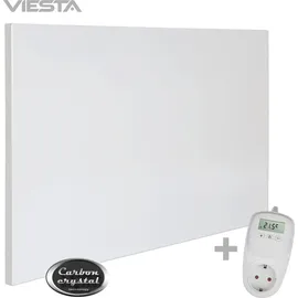 Viesta Infrarot Wandheizung mit Thermostat [inkl. TH10 thermostat] – Infrarotheizung Wandmontage Heizkörper – Carbon Crystal Infrarotheizung
