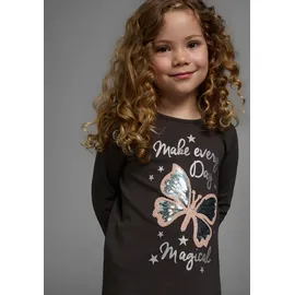 Kidsworld Langarmshirt & Leggings in rosa/anthrazit | Gr.: 92/98,