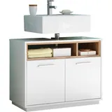 BASIC by Balculina Waschbeckenunterschrank Mila 80 x 63 x 40 cm Weiß