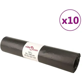 vidaXL Müllsack, Abfallsack, Schwarz 120 L