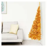 vidaXL Künstlicher Halb-Weihnachtsbaum Gold 240 cm