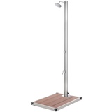 vidaXL Gartendusche mit Brauner Bodenplatte 220 cm 3070778