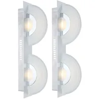 GLOBO Wandlampe Wandleuchte Flurleuchte Flurlampe Treppenhausleuchte Schlafzimmerlampe, 2 Flammig,