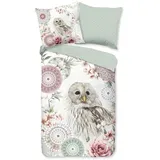 HIP Duvet cover HIP 135x200 + 1* 80x80 cm - mandalas & owl - Beige