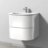 Sanipa „4balance“ Keramik-Waschtisch × Waschtischunterbau 60 cm mit 2 Auszügen DL40178, Badmöbel,