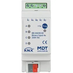 1St. MDT Binäreingang 4-fach REG BE-04230.02 für Steuersignale 230VAC