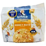 Quaker Haferkekse Honig Nüsse / Biskuit Hafer Nuss Honig 10 Beutel - 3 Packungen