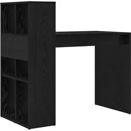 vidaXL Schreibtisch mit Regal Schwarz Eichen-Optik 108 x 55 x 103.5 cm