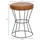 Wohnling Hocker WL6.093 Leder 35 x 48 x 35 cm Braun